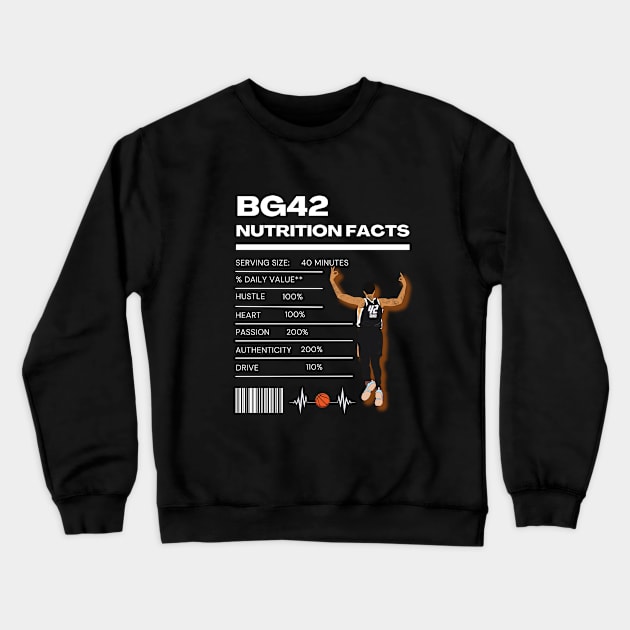 Brittney Griner Nutritional Value Basketball Shirt Crewneck Sweatshirt by Hevding